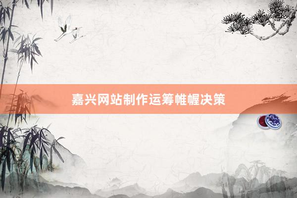 嘉兴网站制作运筹帷幄决策